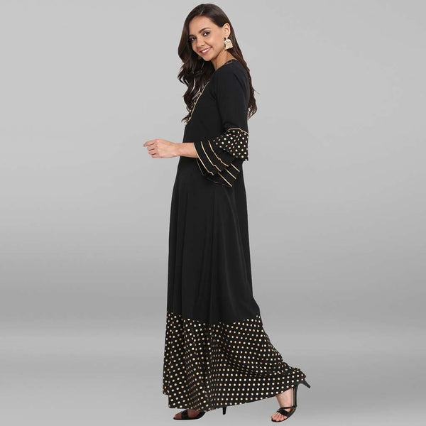 Festive black anarkali kurta