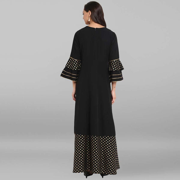 Festive black anarkali kurta